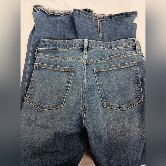 Classic GAP Flare,Wide Leg Designer Dark Blue Denim Jeans (#196) - Picture 6 of 8